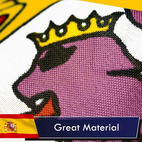 Miniatura 4 de G128 Bandera de España, 3 x 5 pies, serie LiteWeave, impresa en poliéster 100D, bandera de país, colores vibrantes, ojales de latón