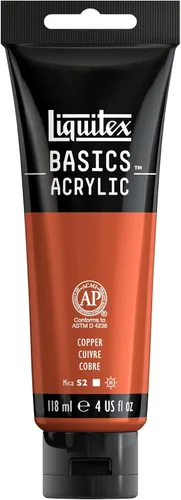 Miniatura 127 de Liquitex BASICS Pintura Acrílica, Botella de 400ml (13.5 oz), Blanco Titanio Titanio Blanco