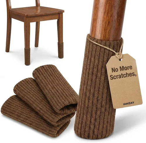Miniatura 13 de 16 Piezas Protectores de Calcetines para Patas de Silla Premium Color Verde Aguamarina para Suelos de Madera Dura - No se Caen Fácilmente - Muy