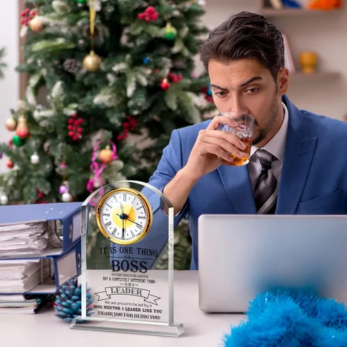 Miniatura 4 de Regalos de jefe para hombres, reloj de acrílico, el mejor regalo para hombres y mujeres, reloj de agradecimiento para líderes de oficina, gerente