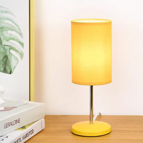 Miniatura 4 de Alee - Juego de 2 lámparas de mesa amarillas para sala de estar y dormitorio, 4.33 pulgadas de alto, 12.21 pulgadas, bombilla excluida