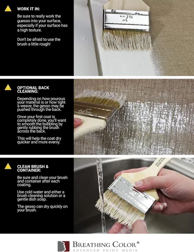 Miniatura 6 de Imprimación de lona de gesso blanco de 32 onzas ¡Dale a tu arte la mejor base prime! Evita que la pintura se absorba. Ya sean acrílicos, óleos