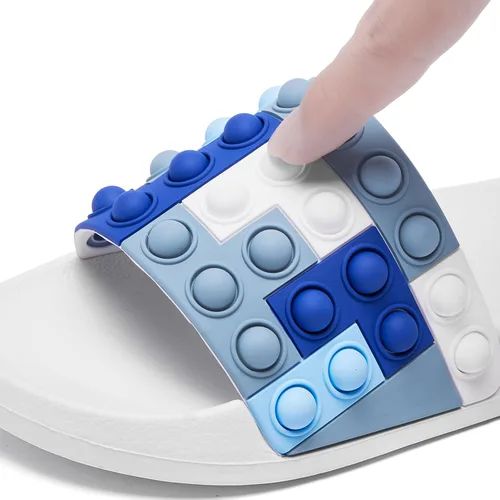 Miniatura 3 de Engtoy Sandalias para niños y niñas, unisex, ligeras, antideslizantes, puntera abierta, cómodas, para ducha, playa, divertidas sandalias