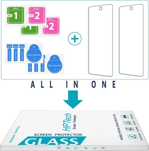 Miniatura 7 de Protector de pantalla de vidrio templado diseñado para Motorola Moto One 5G Ace, antiarañazos, sin burbujas