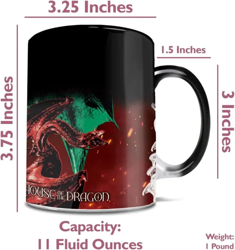 Miniatura 8 de Morphing Mugs House of Dragon – Loose The Dragons – Una taza de cerámica que cambia de color de 11 onzas – Imagen revelada cuando se añade líquido