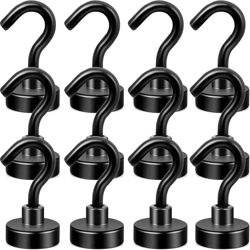 Miniatura 73 de NEOSMUK - Ganchos magnéticos de alta resistencia con imán de neodimio extrafuerte para colgar en refrigerador, caja de herramientas, crucero o Azul