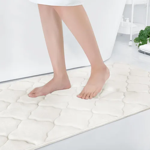 Miniatura 343 de OLANLY Alfombra de Baño de Espuma Viscoelástica de 24 x 16 pulgadas, Ultra Suave y Absorbente, Alfombras de Baño Antideslizantes, Cómodas, Lavables