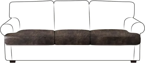 Miniatura 122 de ANARACHON Fundas de cojín de sofá con aspecto de cuero, juego de fundas de asiento de sofá, protector de muebles para sillón seccional, sofá biplaza