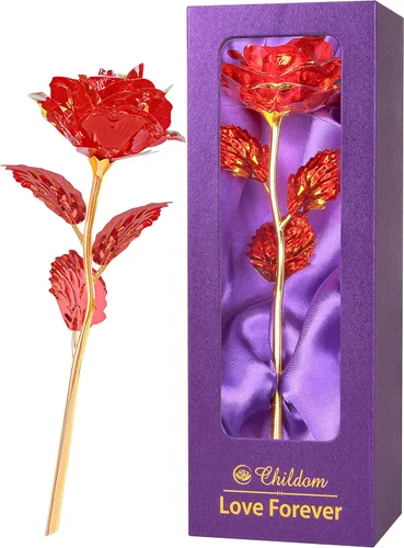 Miniatura 19 de Esta rosa con los colores del arcoíris y una base con la palabra Love es un regalo único para cumpleaños o Día de la Madre para madres, futuras