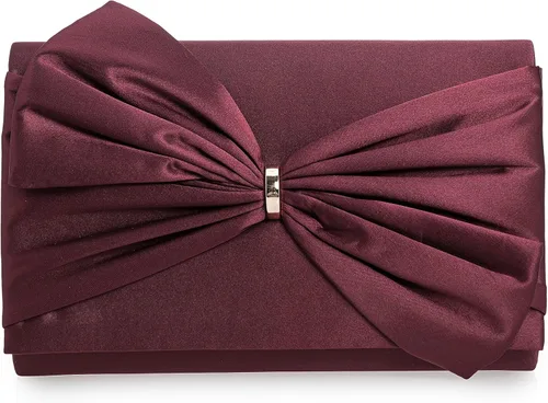 Miniatura 8 de CHARMING TAILOR Bolso formal de satén con lazo para mujer, bolso de embrague elegante para bodas, bailes, fiestas
