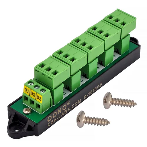 Miniatura 10 de OONO Módulo de distribución de bloque de terminales de posición 2x12 de 16 amperios para CA DC