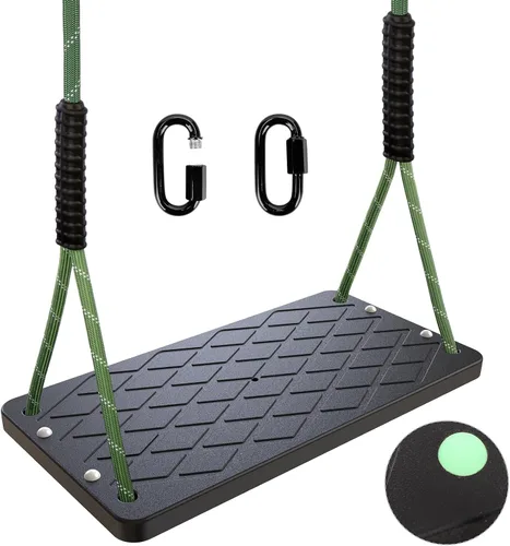Miniatura 12 de Juego de columpios de plástico de repuesto resistente, con cuerda ajustable antideslizante para colgar en el árbol, accesorios para interiores y Azul