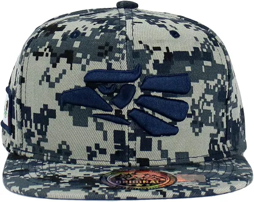 Miniatura 2 de Gorra de béisbol con diseño de águila mexicana hecha en México con cierre de pico plano