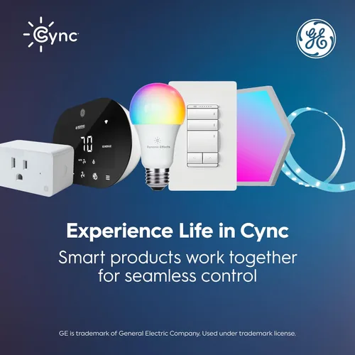 Miniatura 4 de Bombilla LED Cync GE A19 de conexión directa, luz inteligente que cambia de color, compatible con Matter, compatible con Alexa y Google Home