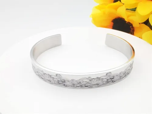 Miniatura 327 de Pulseras inspiradoras para mujer, joyería de acero inoxidable, con refranes, pulsera motivacional con mensaje oculto, pulseras grabadas para mejor