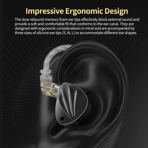 Miniatura 7 de KZ Krila - Audífonos híbridos sintonizables de 4 niveles, KZ HiFi BA DD con graves pesados, auriculares inalámbricos desmontables