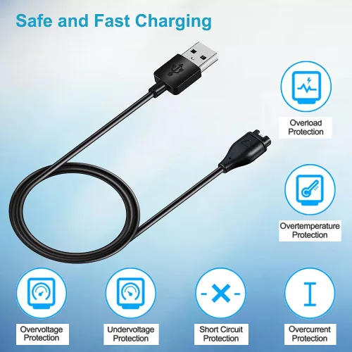 Miniatura 2 de Cargador para Garmin Instinct 3/2/2S/2X, cable de carga USB para reloj inteligente Garmin Instinct Series - 100cm/3.3ft