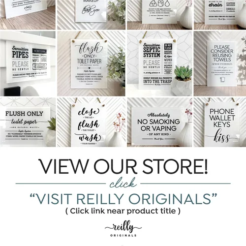Miniatura 5 de Reilly Originals Letrero de diseño de plexiglás acrílico de alta calidad, listo para pegar, duradero y lavable de 2 x 5 pulgadas, con texto