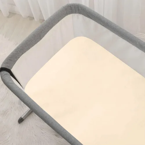 Miniatura 10 de Sábanas de moisés de seda para bebé, sábana bajera ajustable 100% seda de morera, ideal para cabellos de bebé, sábana suave y sedosa para moisés