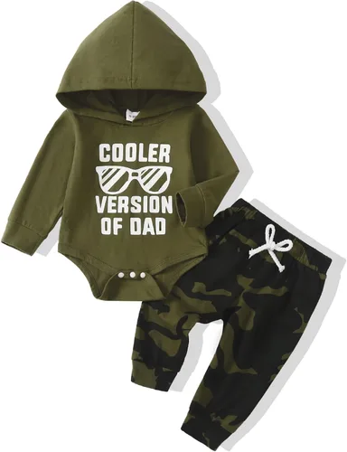 NZRVAWS Baby Boy Clothes Newborn Boy Outfit 0 3 6 12 18 Months Toddler Hoodie Romper Long Pant Infant Clothing