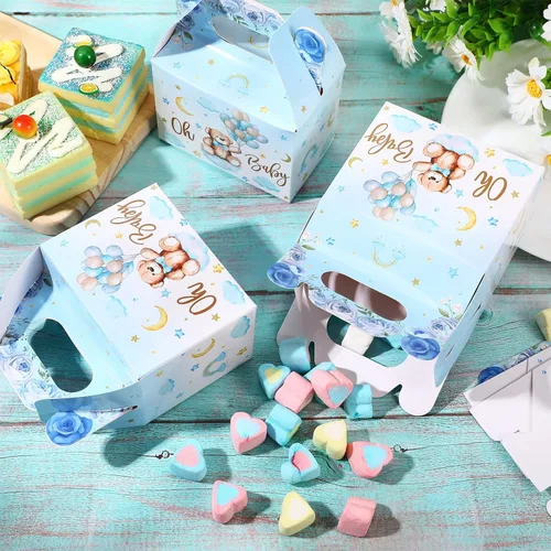 Miniatura 5 de 36 Piezas Cajas de Oso para Baby Shower Cajas de Favor Cajas de Dulces Lindas Decoraciones de Papel de Dulces y Galletas para Suministros de Baby