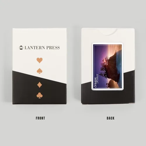 Miniatura 8 de Lantern Press Oregon Coast, Ocean Island Sunset (52 cartas de juego, baraja de cartas de tamaño póker con comodines)