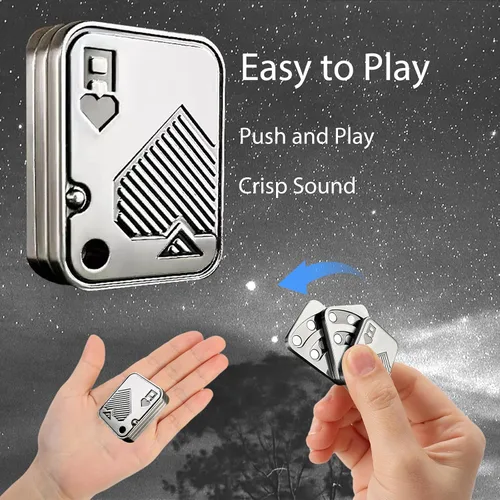 Miniatura 4 de Deslizador de Dedos, Tarjeta de Poker Metálica de 3 Capas, Clicker de Dedos, Juguetes para Dedos para Adultos, Alivian el Estrés, la Ansiedad