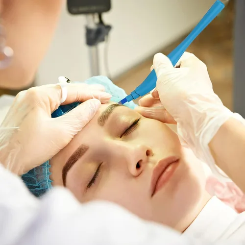 Miniatura 2 de 5 unids/pack Desechable Microblading Pen 14F Manual Ceja Tatuaje Pluma Maquillaje Permanente Aguja Microblading Cuchillas (Estilo-2)