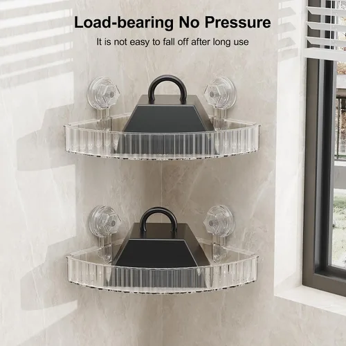 Miniatura 5 de Organizador de ducha esquinero con ventosa para baño, decoración del hogar y cocina, sin capacidad de perforación, estantes de ducha extraíbles