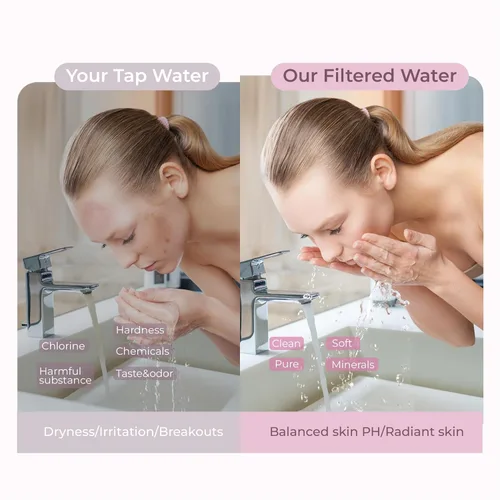 Miniatura 6 de Waterdrop BFU1 Filtro de agua para baño, para el cuidado facial, agua suave, enriquecido con estroncio Lavabo de baño White-Direct Connect