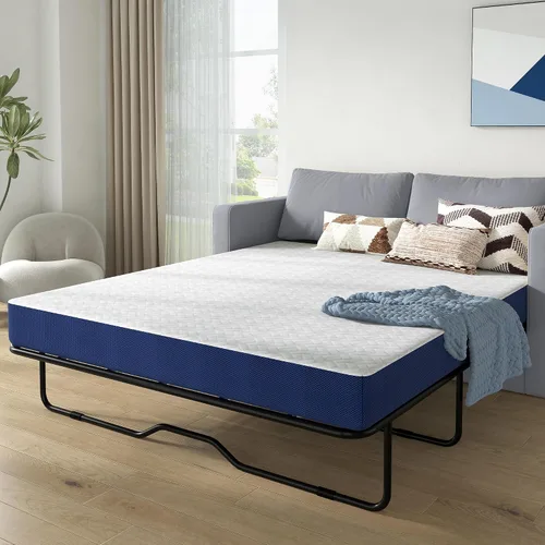 Miniatura 18 de Colchón de espuma viscoelástica de tamaño matrimonial, colchón de 10 pulgadas con té verde para aliviar la presión, cama firme media en una caja