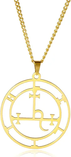 Miniatura 13 de EUEAVAN Sigil of Lilith Collar para mujeres y hombres Hécate gótico Lilith Diosa Sigil colgante Lucifer Signo mitología pagana joyería regalo