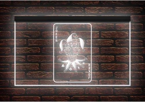 Miniatura 8 de 230096 Joker Poker Card Casino Game Room Display LED Letrero de neón (12 x 8 pulgadas, morado)