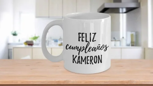 Miniatura 3 de Feliz Cumpleanos Kameron Mug Spanish Happy Birthday Personalized Name Gift Coffee Tea Cup 11 oz