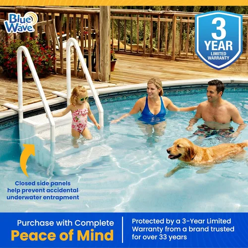 Miniatura 7 de Escalera para piscina desmontable Blue Wave