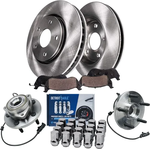 Miniatura 66 de Detroit Axle - 4 rotores de freno para Ford 2012 2013 2014 F-150 Lobo, repuesto de rotores de freno de disco: rotor delantero de 13.78 pulgadas