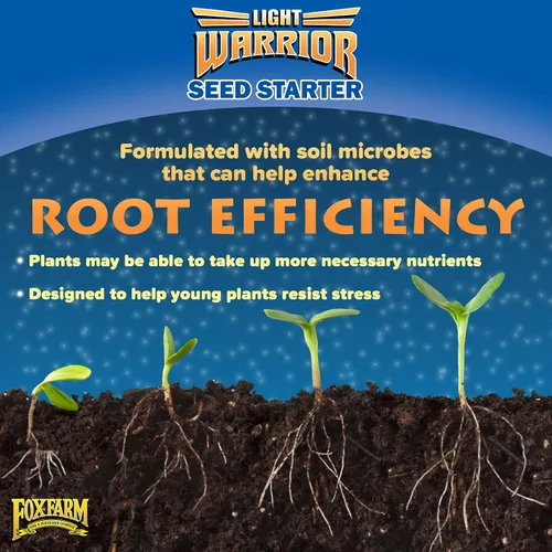 Miniatura 4 de FoxFarm Light Warrior Seed Starter - Medio de cultivo de semillas, 1 pie cúbico, beneficioso para la germinación de semillas y el desarrollo