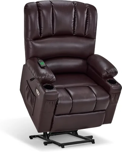 Miniatura 13 de MCombo Silla reclinable de elevación eléctrica extragrande para ancianos, silla elevadora con calor y masaje, reclinable para personas grandes