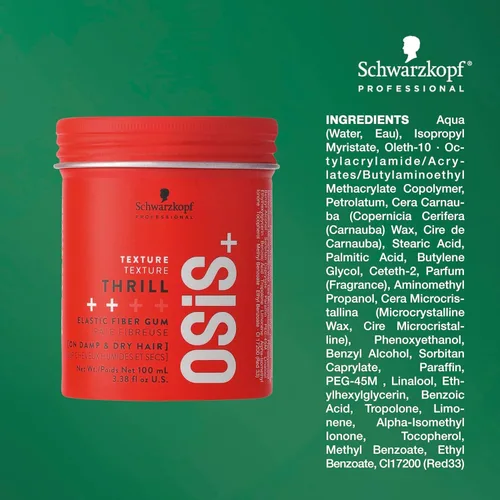 Miniatura 3 de OSiS+ Thrill Fibre Gum - Medium Hold Flexible Style Control with Natural Shine