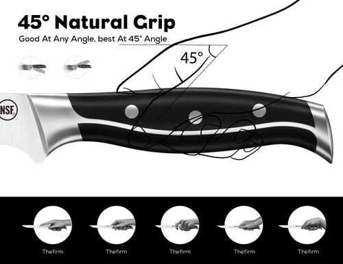 Miniatura 5 de BRODARK Cuchillo deshuesador de 7 pulgadas, deshuesado para cortar carne con mango de espiga completa, filete de acero inoxidable de alto carbono