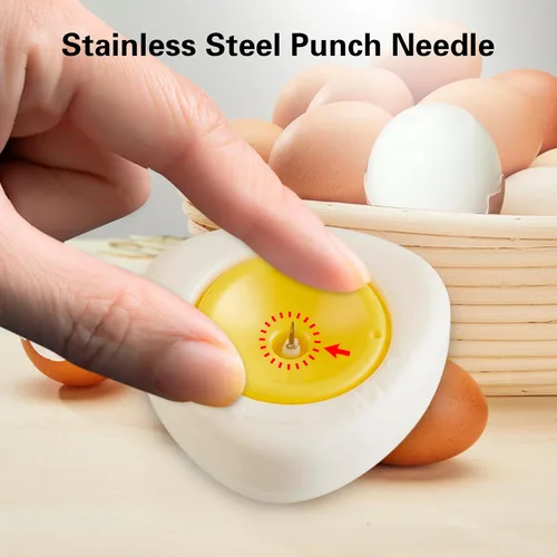 Miniatura 3 de Perforadores de huevos para huevos crudos, herramientas separadoras de huevos para póquer de huevos, herramientas separadoras de huevos para Amarillo