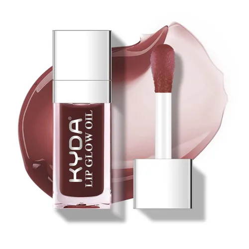 Miniatura 10 de KYDA Aceite de brillo labial hidratante, brillo labial de aceite hidratante transparente voluminizador, aceite labial teñido para el cuidado