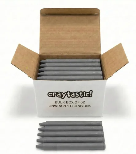 Miniatura 9 de Craytastic! Caja de 52 crayones sin envolver a granel (azul) para manualidades, fiestas, niños, crayones sin papel, sin envoltura de papel, prueba