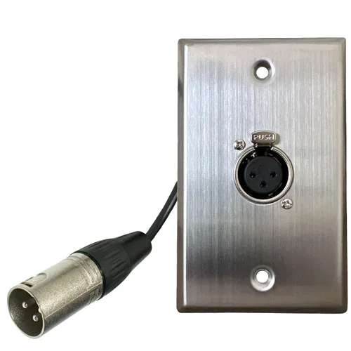 Miniatura 7 de DIYTECH Placa de pared XLR premium, sin soldadura, placa de pared de audio, para instalación de audio profesional (hembra a macho de 2 puertos)