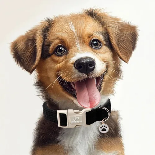 Miniatura 2 de Lindo Collar de Corduroy para Perro - Collar Ajustable Negro para Perros Pequeños de 4-10lbs, Resistente al Desvanecimiento con Cierre Seguro