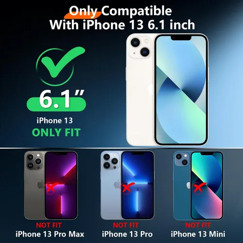 Miniatura 2 de Red2Fire 2024 Nuevo para iPhone 13 Funda impermeable, [protector de pantalla incorporado y protector de cámara] [cuerpo completo a prueba de golpes]