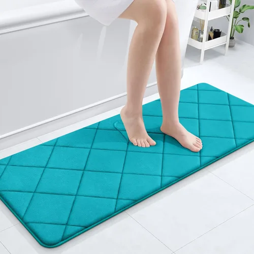 Miniatura 34 de OLANLY Tapete de baño de espuma viscoelástica de 24 x 16 pulgadas, ultra suave y absorbente, lavable a máquina, cómodo tapete de baño para suelo