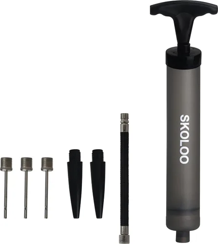 Miniatura 12 de SKOLOO Kit de inflador de bomba de aire portátil de 10 pulgadas con aguja, boquilla, manguera de extensión para fútbol, baloncesto, fútbol