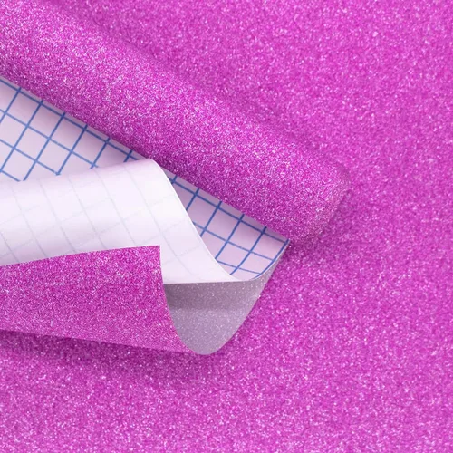 Miniatura 5 de Papel tapiz de purpurina morada, papel tapiz autoadhesivo para gabinete, envoltura de regalos, decorativo, extraíble, de 17.7 x 393.7 pulgadas