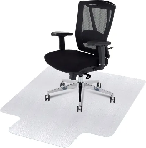 Miniatura 8 de SUPER DEAL Tapete de oficina mejorado de 48 x 36 pulgadas con labio, tapete resistente para silla de escritorio de oficina para suelo de madera, 1